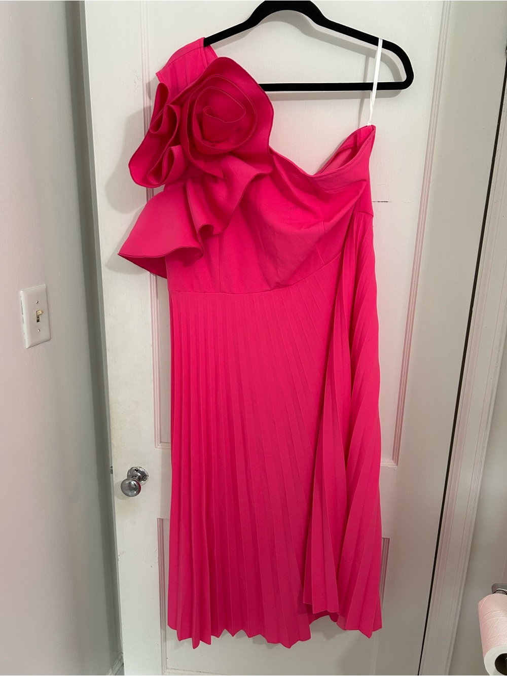 NWT Aomei One Shoulder Pink Midi Dress 4x